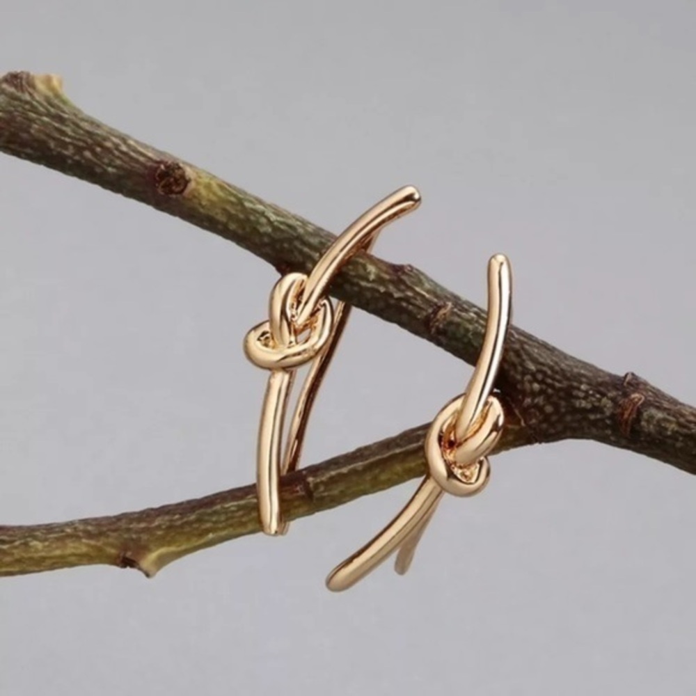 3/$30 💛 Gold Knot Twist Earrings